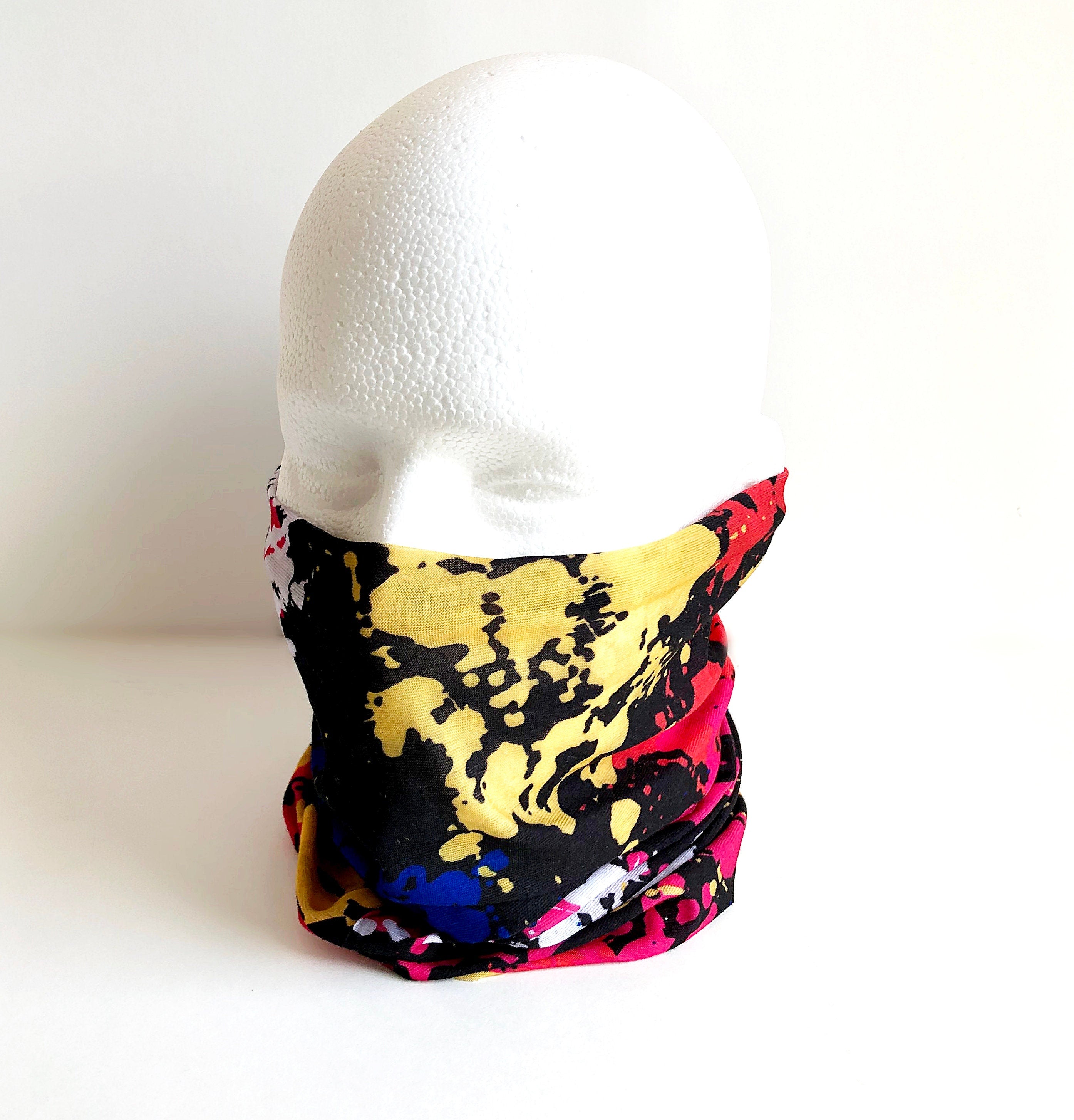 Splash Paint Face Mask Scarf New Multi Functional Seamless Protective Covering Elastic Neck Gaiter Bandana Breathabl Balaclava Head Wear N30